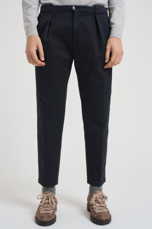 Pantalone uomo con pinces blu - 2