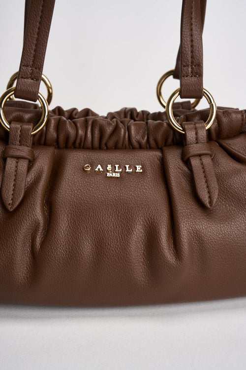 Borsa donna con coulisse marrone - 2