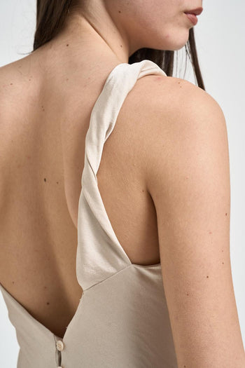 Abito donna lungo ecru - 4
