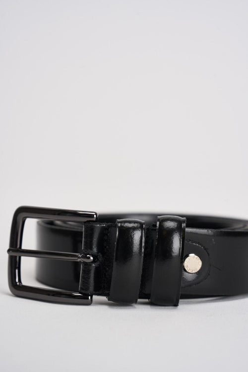 Cintura uomo in pelle nera - 2