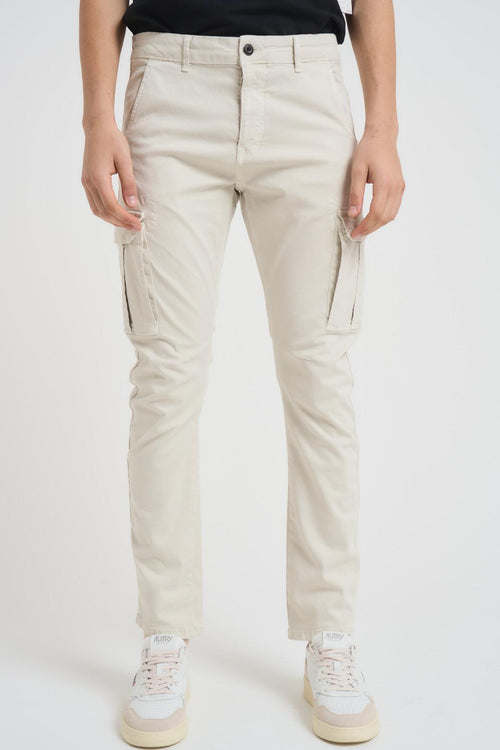 Pantalone uomo slim panna