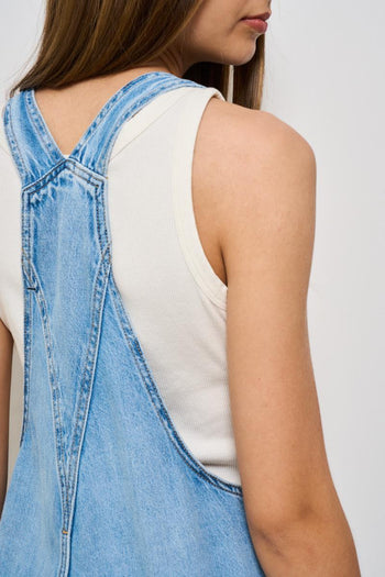 Salopette in denim chiaro - 8