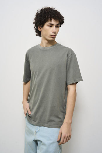 Men's sage green crew neck T-shirt - 3