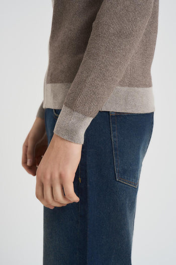 Maglia uomo a collo alto tortora - 3