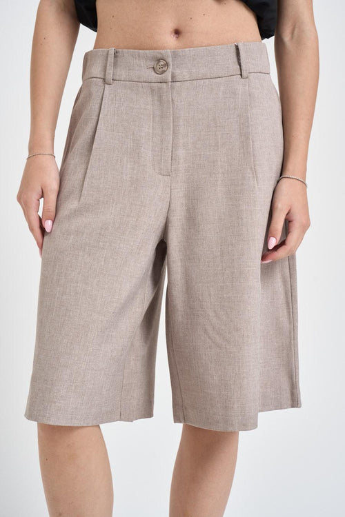 Bermuda donna sartoriali beige