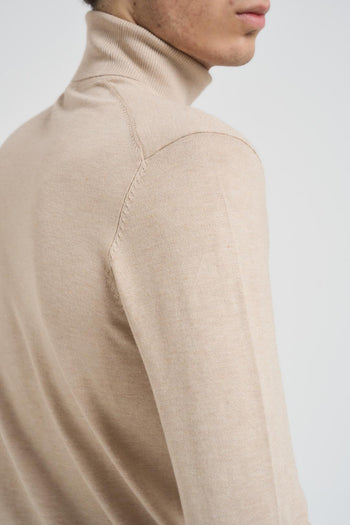 Maglia uomo collo alto beige - 4