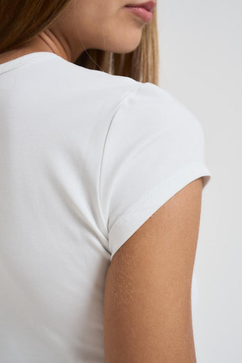T-shirt donna bianca T-Angie logo cut-out - 5