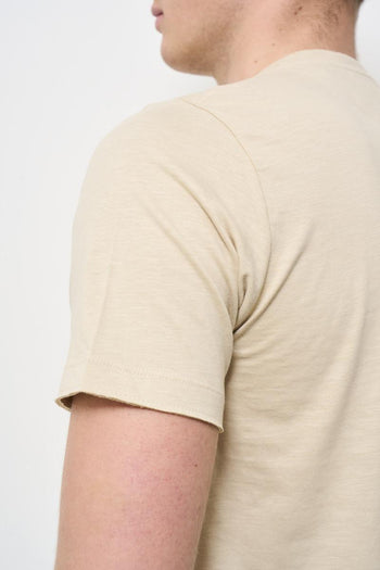 T-shirt uomo girocollo beige - 6