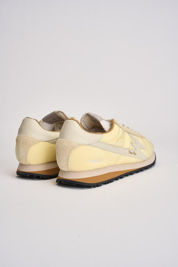 Sneakers donna gialla e beige - 4