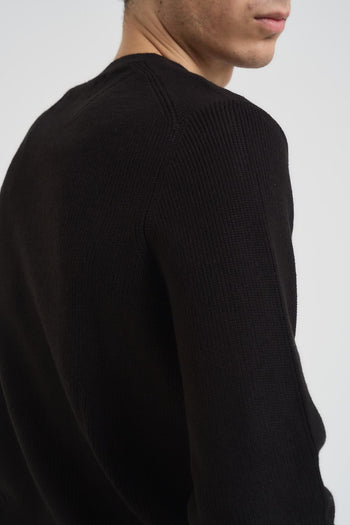 Maglia uomo girocollo nera - 5