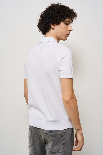 Polo uomo in maglia bianca - 3
