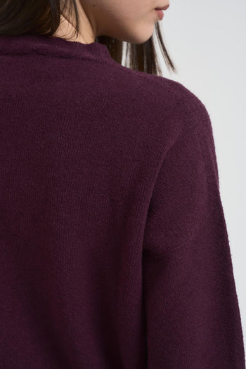 Maglia donna girocollo melanzana - 4