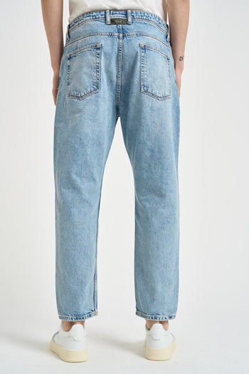 Jeans uomo regular fit in denim chiaro - 4