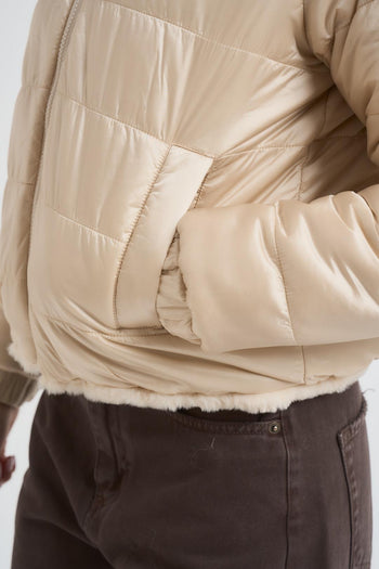 Ecopelliccia donna corta panna - 8