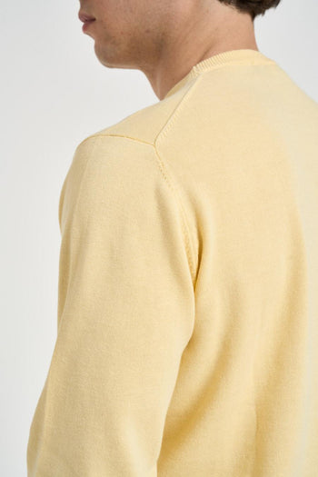 Maglia uomo girocollo giallo pastello - 4