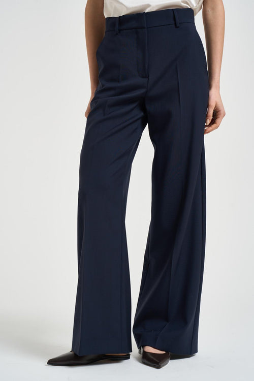 Pantalone donna a palazzo blu notte