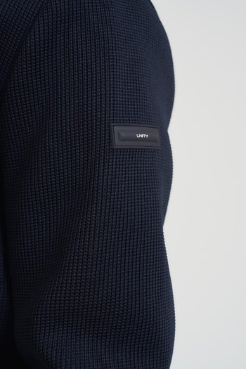 Cappotto uomo con pettorina in nylon blu - 4