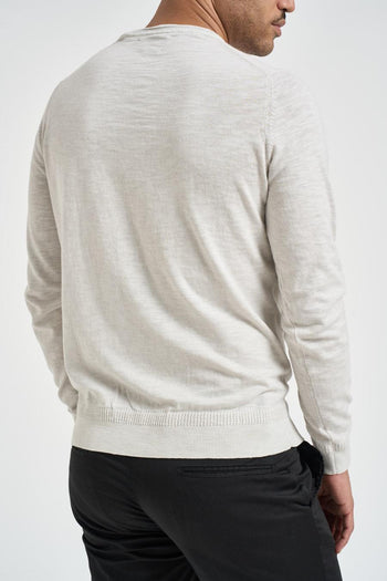 Maglia uomo girocollo grigio perla - 5