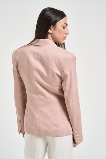 Giacca donna monopetto rosa - 3