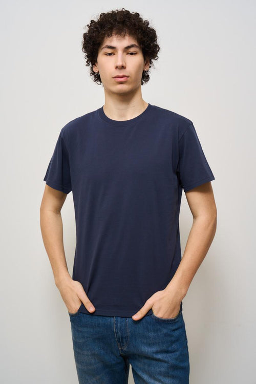 T-shirt uomo girocollo blu
