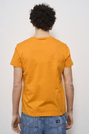 Orange Men's T-Shirt with Logo - 3