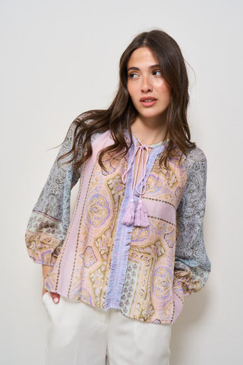Blusa donna fantasia multicolor - 4