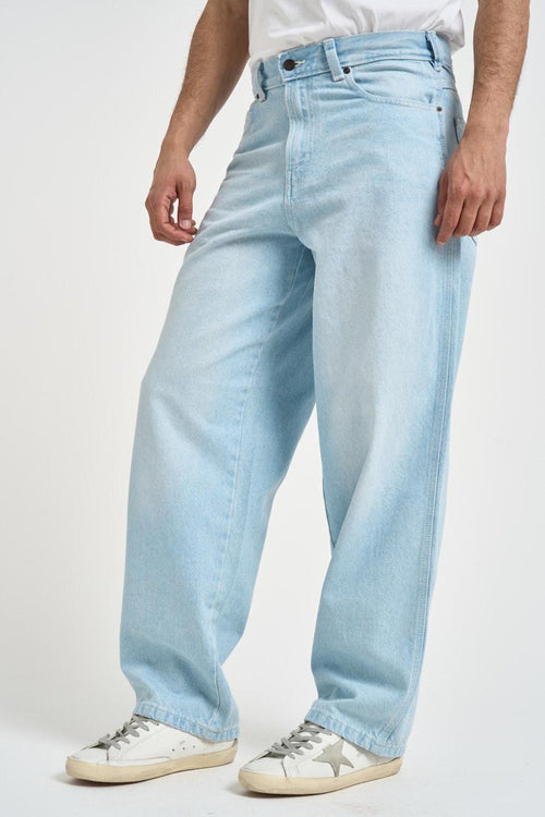 Jeans uomo wide leg in denim chiaro - 2