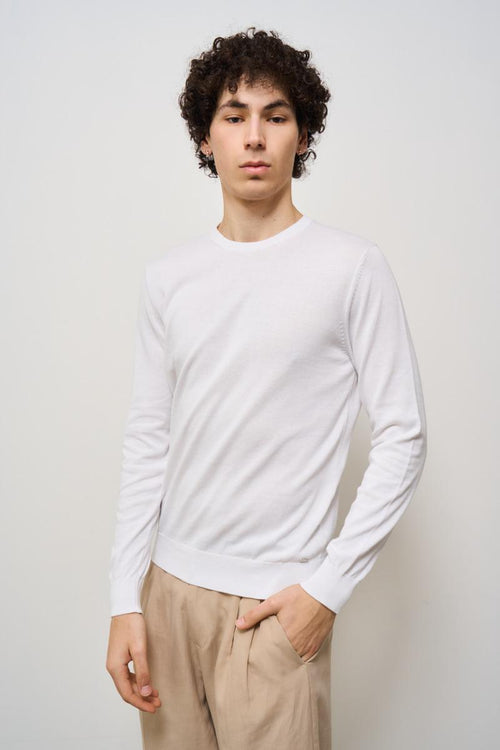 Maglia uomo girocollo bianca - 2