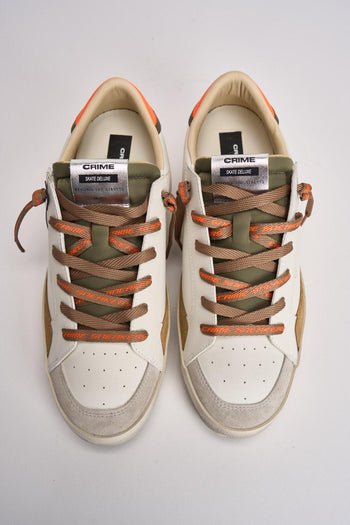 Sneakers uomo bianche e arancioni - 6