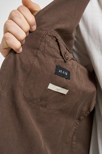 Giacca uomo in cotone marrone - 6