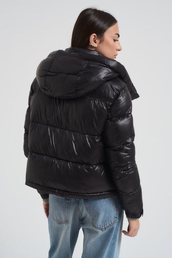 Piumino donna cropped nero - 6