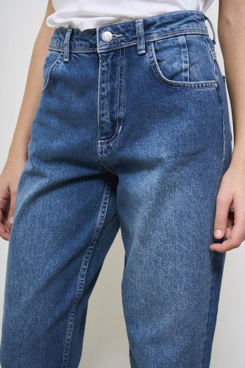 Jeans donna in denim scuro - 7