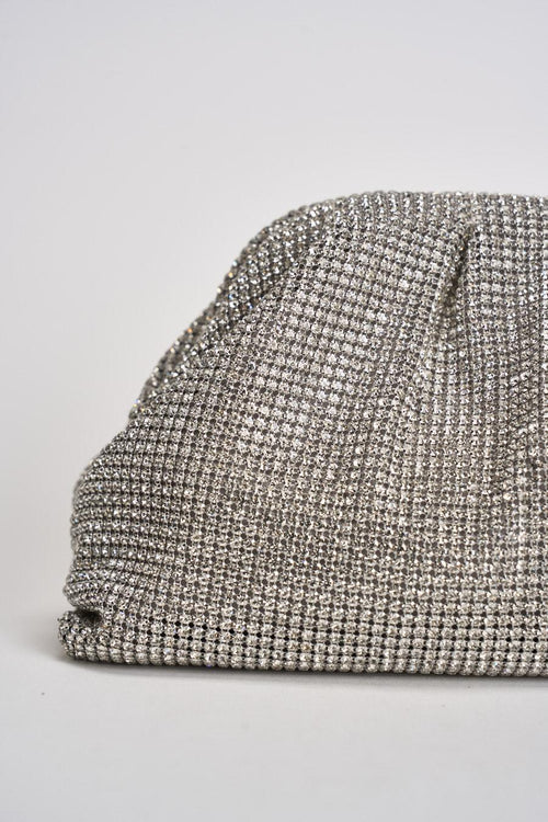 Pochette donna con strass argento - 2
