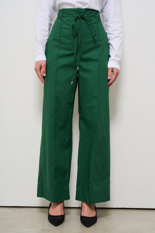 Pantalone donna a palazzo verde