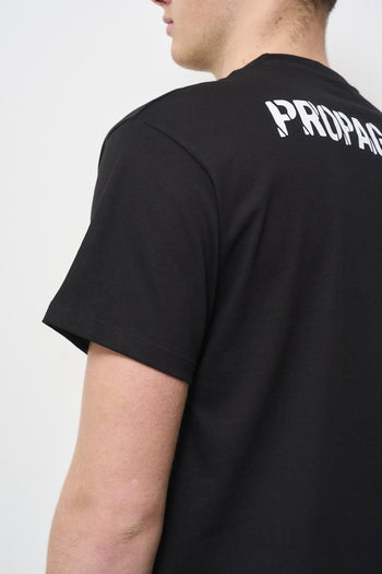 T-shirt uomo girocollo nera con stampa serpente - 6