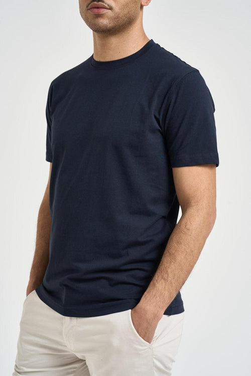 T-shirt uomo girocollo blu notte - 2