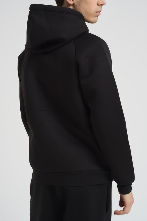 Felpa uomo con cappuccio nera - 2