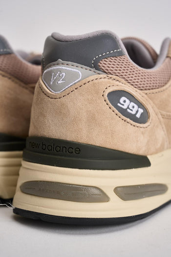 Sneakers uomo Made in UK 991v2 beige - 9