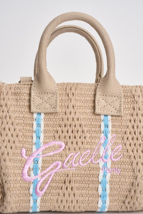 Borsa donna mini traforata beige - 2