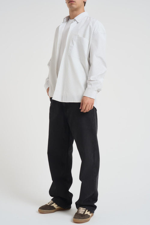 Camicia uomo a righe bianca