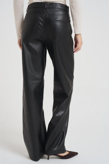 Pantalone donna ecopelle nero - 3