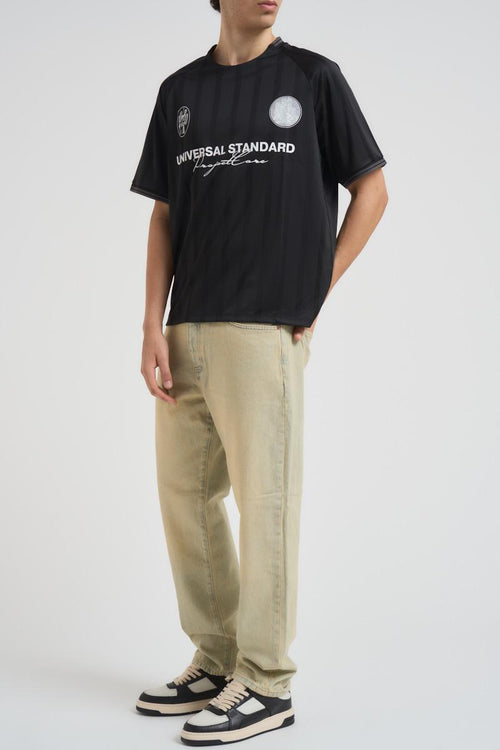 T-shirt uomo girocollo in jersey nera