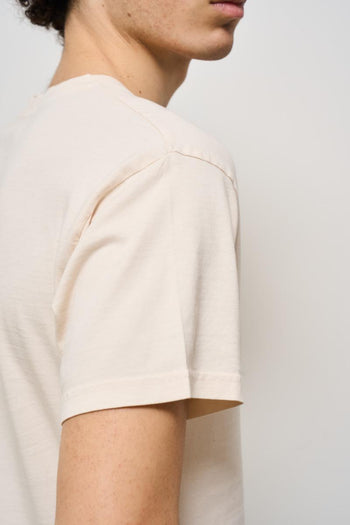 T-shirt uomo girocollo panna - 5