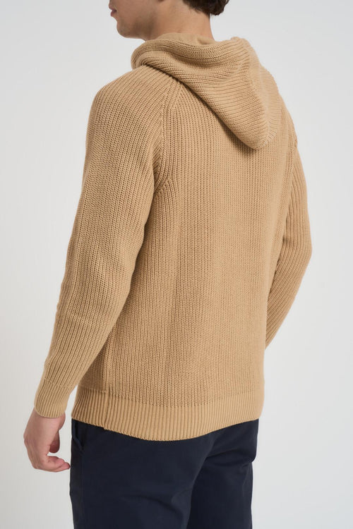Felpa uomo in maglia cammello - 2