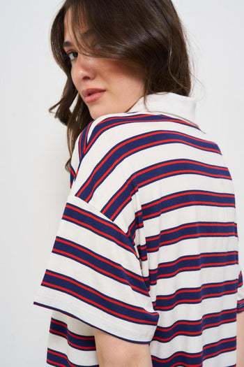 Polo donna a righe rosse - 4