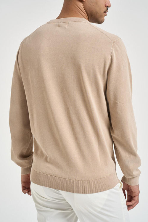 Maglia uomo girocollo beige - 2