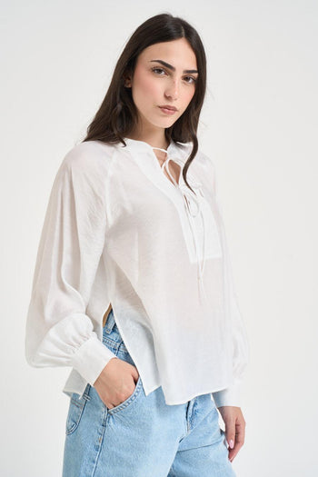 Blusa donna bianca - 3