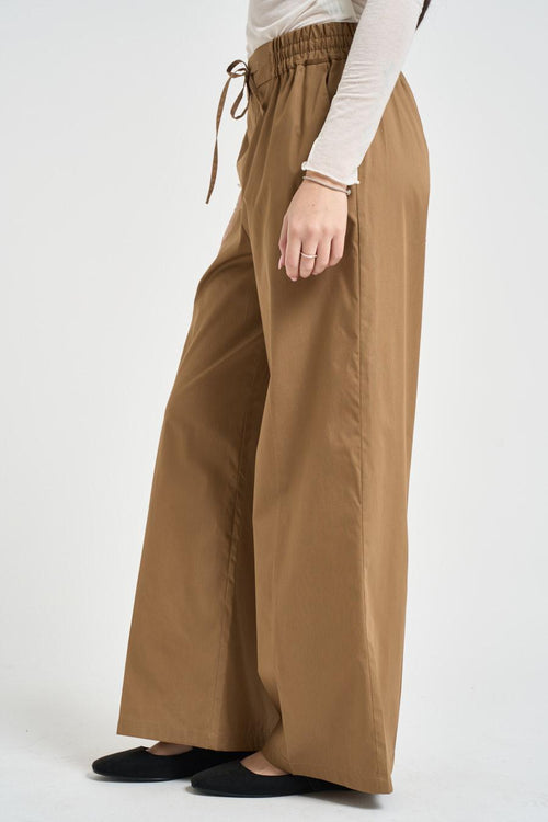 Pantalone donna a palazzo cammello - 2