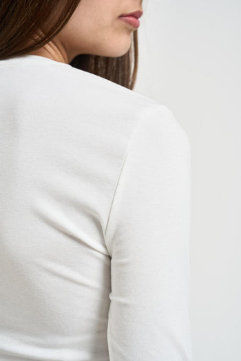 Top donna cropped bianco<BR/> - 4