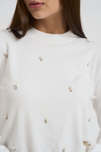 Maglia donna cropped bianca - 3